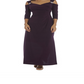 Vestido de noite feminino DressBarn com recortes nos ombros, roxo, tamanho 12