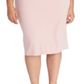 Vestido de coquetel feminino Rachel Roy, ombro de fora, babados, alças finas, decote coração, abaixo do joelho, rosa, tamanho 16W