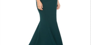 Vestido longo Calvin Klein feminino com lantejoulas nas costas, azul, tamanho 6