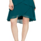 Vestido de chiffon em camadas feminino SL Fashions, verde, tamanho 4