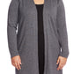 Cardigan longo com tachinhas Vince Camuto feminino cinza tamanho 1X