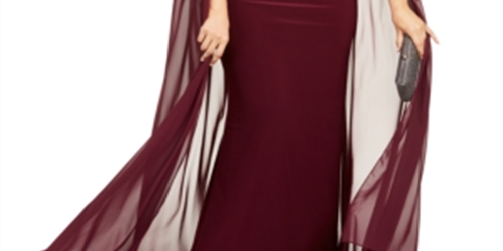 Vestido formal longo sem mangas Betsy &amp; Adam feminino, vermelho, tamanho 18W