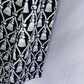 Blusa feminina estampada com decote em V, preta, tamanho médio, Charter Club