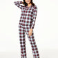 Pijama Família Feminino Stewart Xadrez Conjunto Branco Tamanho XS