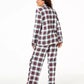 Pijama Família Feminino Stewart Xadrez Conjunto Branco Tamanho XS