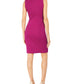 Vestido justo com acabamento em renda Pappagallo feminino, rosa, tamanho 8