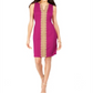 Vestido justo com acabamento em renda Pappagallo feminino, rosa, tamanho 8