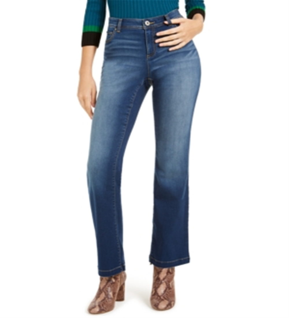 Calça jeans feminina INC International Concepts Curvy Fit Infinity Bootcut, azul, tamanho 0