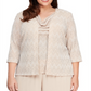 Blusa feminina Alex Evenings com decote canoa, marrom, tamanho 3X
