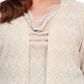 Blusa feminina Alex Evenings com decote canoa, marrom, tamanho 3X