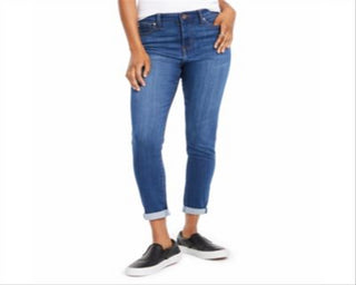 Celebrity Pink Junior's Cuffed High Rise Skinny Jeans Blue Size 3