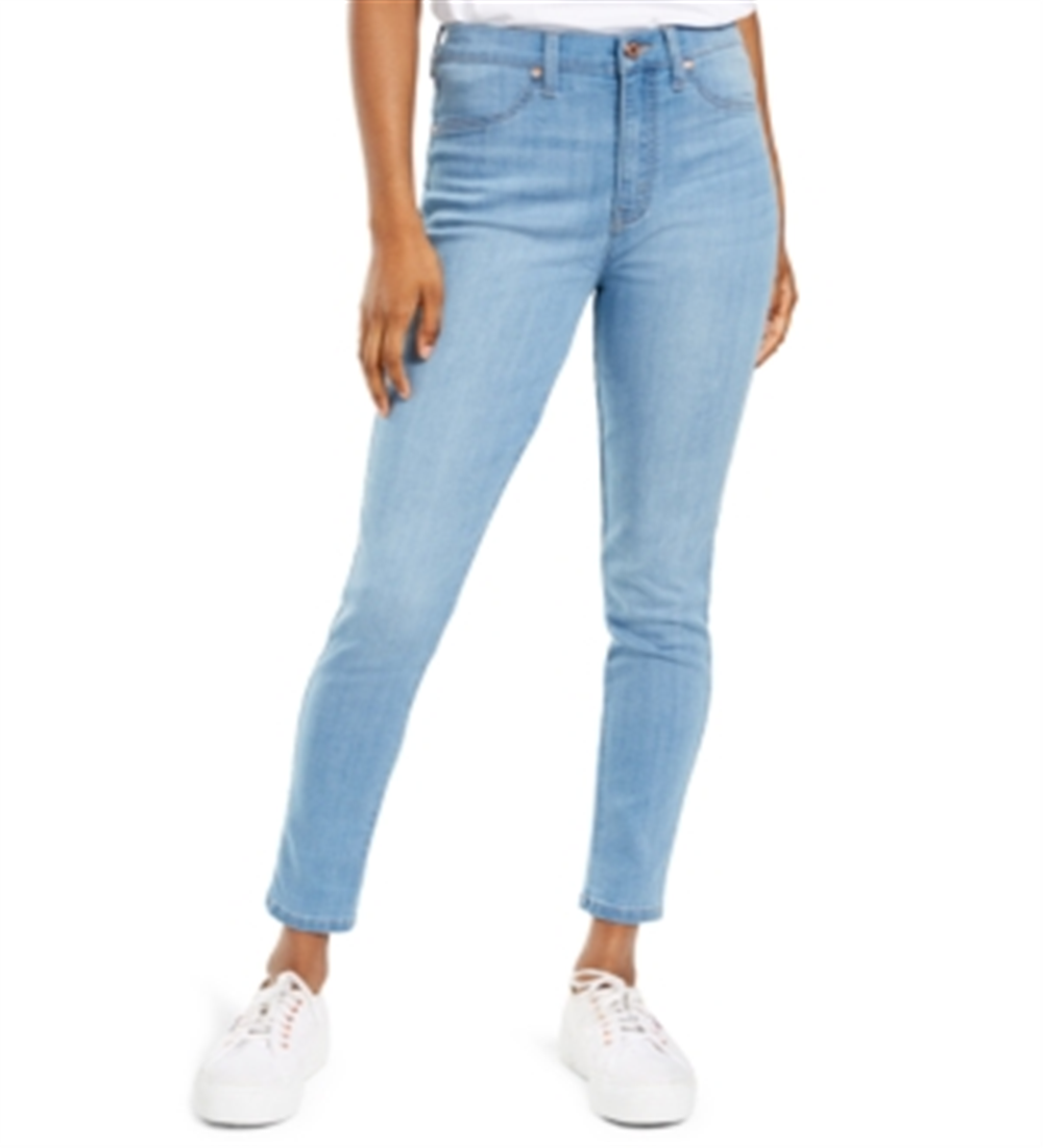 Calça jeans skinny ultra alta com bolso falso da Celebrity Pink Junior, tamanho 11, azul
