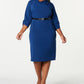 Vestido Calvin Klein Feminino Trendy Plus com Gola Redonda Azul Tamanho 18W
