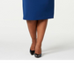 Vestido Calvin Klein Feminino Trendy Plus com Gola Redonda Azul Tamanho 18W