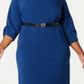 Vestido Calvin Klein Feminino Trendy Plus com Gola Redonda Azul Tamanho 18W