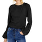 Suéter feminino com mangas bufantes da INC International Concepts, preto, tamanho 2XL