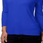 Karen Scott Suéter Feminino Gola V Manga 3/4 Azul Tamanho GG