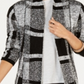 Cardigan xadrez jacquard feminino Style &amp; Co, preto, tamanho extragrande