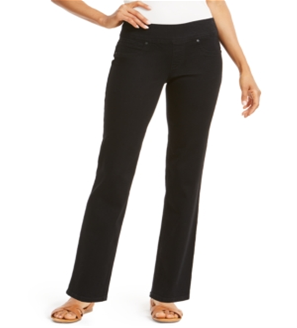 Jeans reto Ella feminino Style &amp; Co, preto, tamanho pequeno