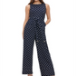 Macacão Tommy Hilfiger Feminino Bolinhas Cintura Amarrada Azul Tamanho 18