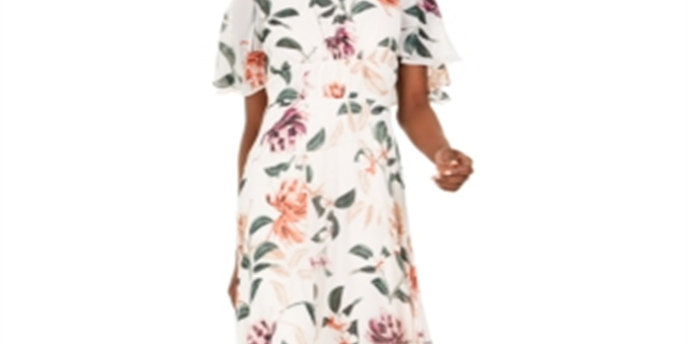 Vestido longo floral feminino Calvin Klein rosa tamanho 10