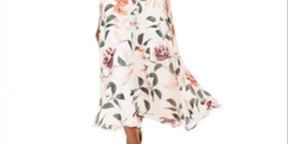 Vestido longo floral feminino Calvin Klein rosa tamanho 10