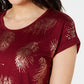Camiseta feminina Dolman Graphic da Style &amp; Co, vermelha, tamanho pequeno P
