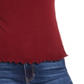 Top Planet Gold Junior com gola falsa e acabamento em alface, vermelho, tamanho extragrande
