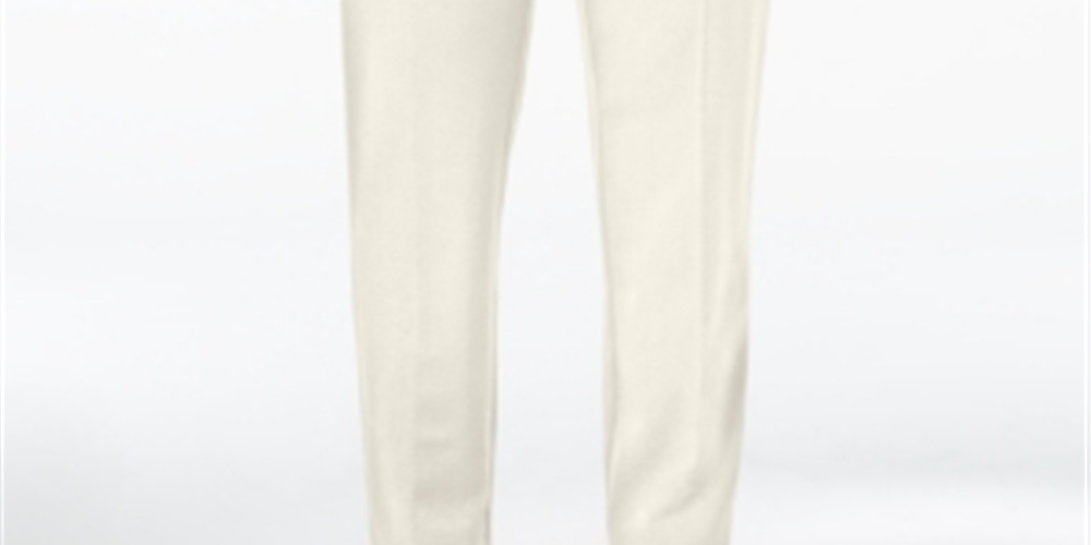 Calça reta moderna feminina Alfani, cor marfim, tamanho 22W