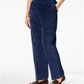 Calça de veludo cotelê Alfred Dunner Classics feminina, azul, tamanho 10 S