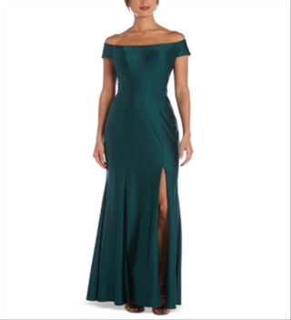 Nightway Women's Full Length Dress Green Size 8