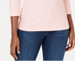 Blusa feminina Karen Scott de algodão com acabamento em botões, rosa, tamanho GG