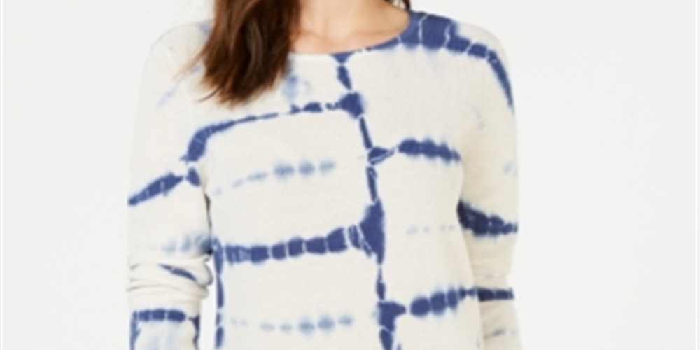 Suéter feminino tie-dye INC, branco, tamanho GG