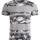 Camiseta camuflada masculina American Rag Blocked, cinza, tamanho grande