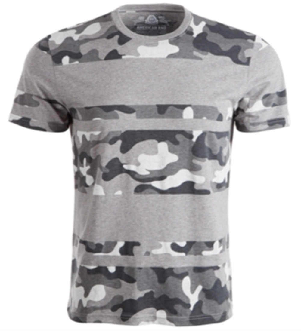 Camiseta camuflada masculina American Rag Blocked, cinza, tamanho grande
