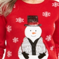 Karen Scott Suéter de Boneco de Neve com Lantejoulas para Mulheres, Vermelho, Tamanho XXG