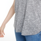 Camiseta feminina manga curta Bar III cinza tamanho XX-G