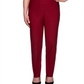 Calça feminina casual Alfred Dunner Contour Allure Pull-on vermelha tamanho 6 P