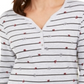 Karen Scott Blusa Feminina Estampa Mista Manga 3/4 Cinza Tamanho Pequeno X-S