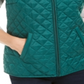 Colete acolchoado feminino Karen Scott, verde, tamanho grande