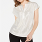 Top Pebble Shine Feminino INC International Concepts Branco Tamanho XS