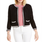 Cardigan feminino Charter Club com decote aberto e mangas compridas, preto, tamanho XX-G