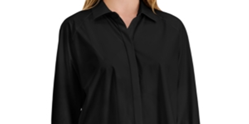 Blusa feminina Alfani manga comprida gola preta tamanho XXL