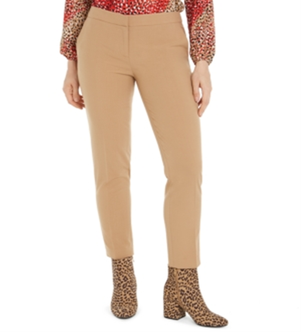 Calças de trabalho femininas Bar III marrom tamanho 6