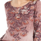 Blusa de malha estampada feminina Style &amp; Co, vinho, tamanho pequeno