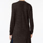 Karen Scott Cardigan Duster Feminino de Malha Marled - Preto Tamanho Pequeno P/M