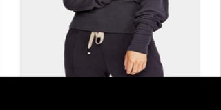 Moletom com capuz e cordão do Movimento Feminino Free People, vermelho amora, tamanho P