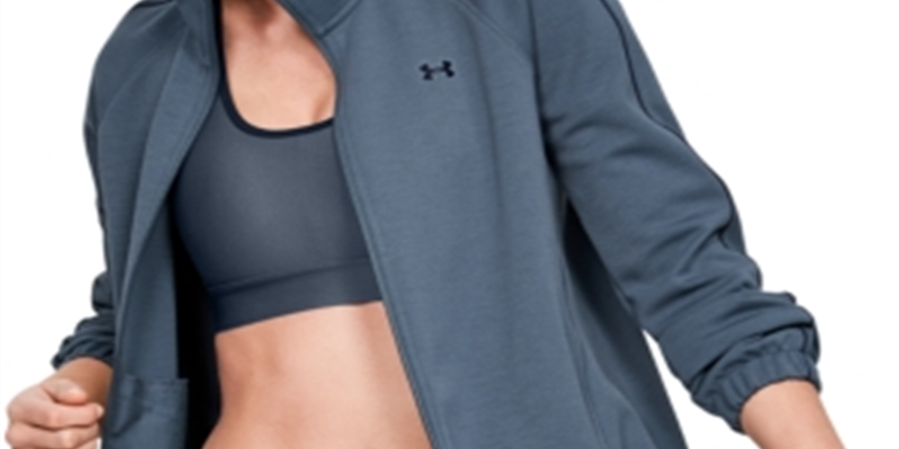 Jaqueta de treino de lã feminina Under Armour, cinza, tamanho médio