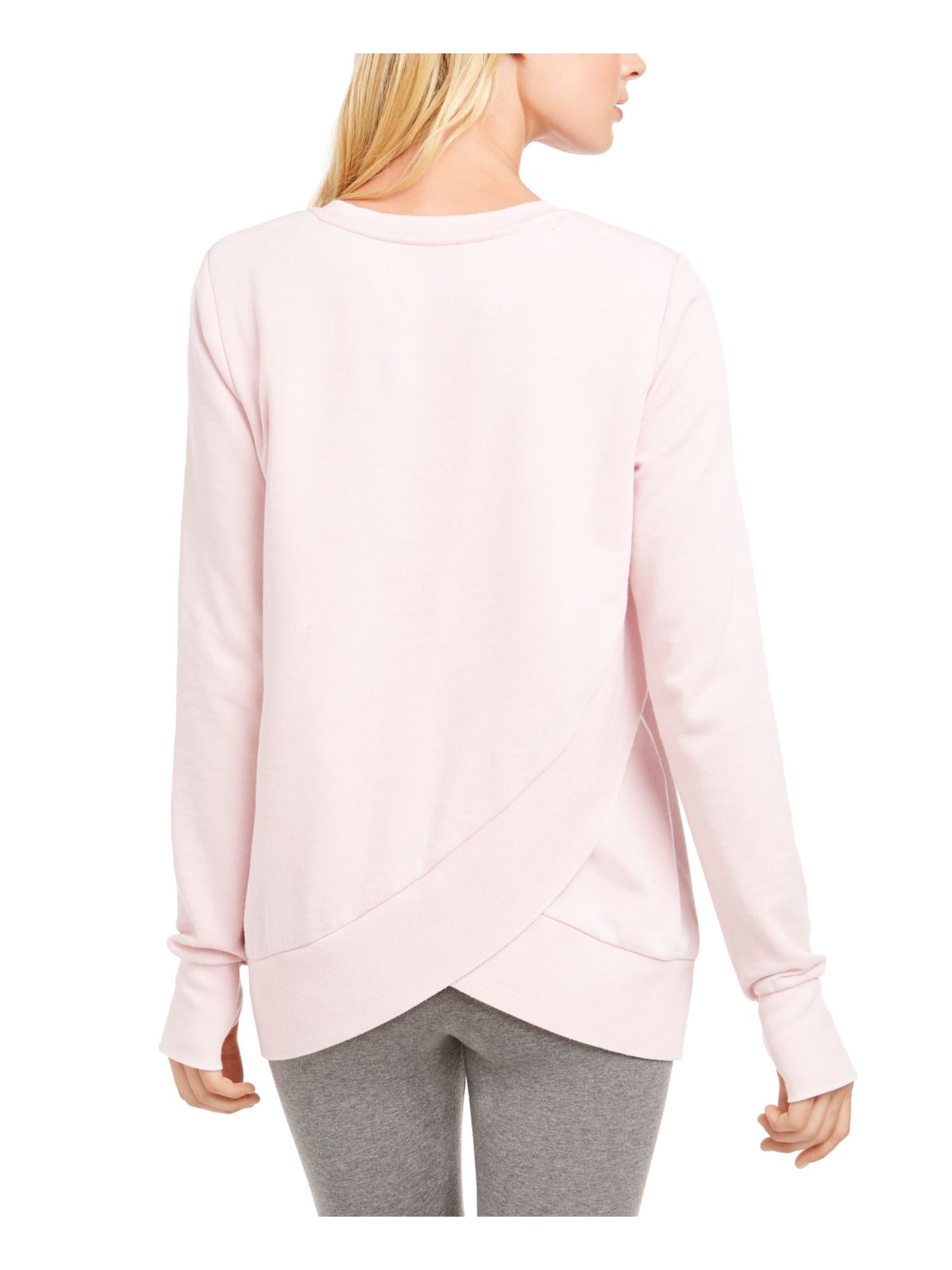 Ideology Moletom feminino com acabamento canelado - Rosa Tamanho G