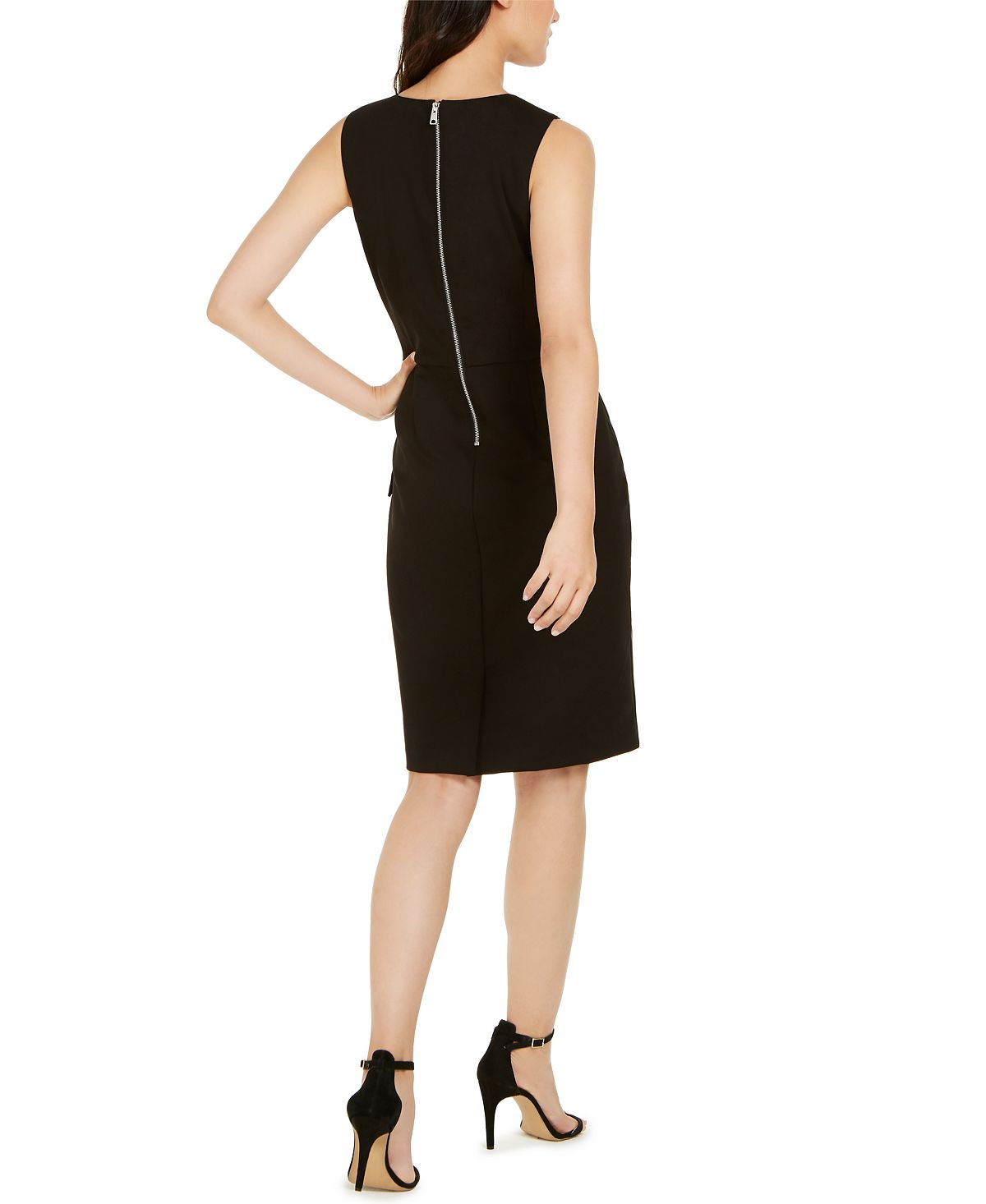 Vestido envelope feminino INC International Concepts com estampa de mídia mista, preto, tamanho 6
